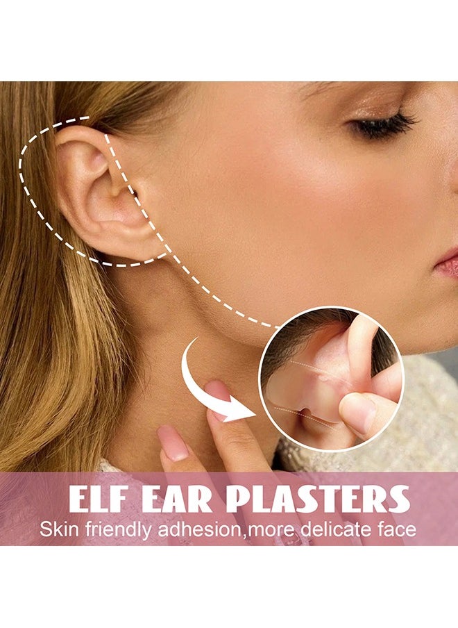 EELHOE - 30 Pcs Ear Stickers，Elf Ear Tapes,Ear Lobe Saver Lifts，Strong Support Transparent Painless Silicone Cosmetic Ear Stickers Say Goodbye to Flat Ears，to Creat V-Shaped Face，Natural Ear Contours - Image 1