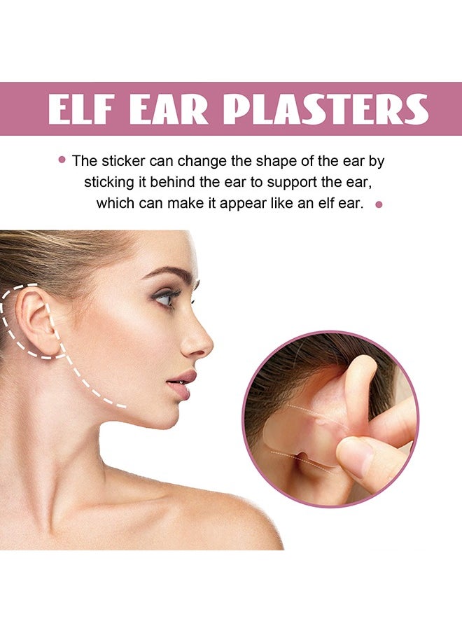 EELHOE - 30 Pcs Ear Stickers，Elf Ear Tapes,Ear Lobe Saver Lifts，Strong Support Transparent Painless Silicone Cosmetic Ear Stickers Say Goodbye to Flat Ears，to Creat V-Shaped Face，Natural Ear Contours - Image 1