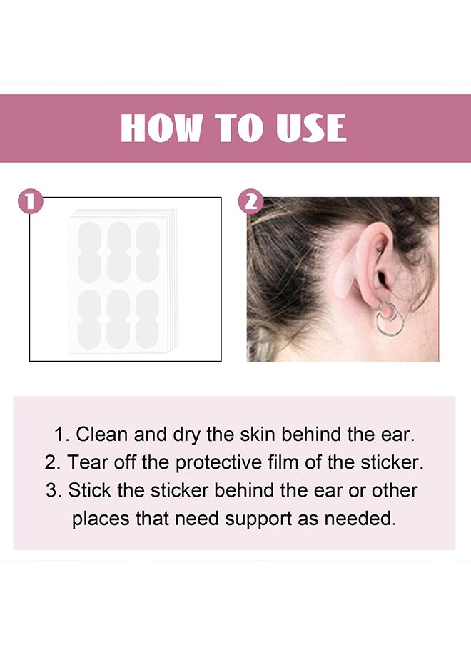 EELHOE - 30 Pcs Ear Stickers，Elf Ear Tapes,Ear Lobe Saver Lifts，Strong Support Transparent Painless Silicone Cosmetic Ear Stickers Say Goodbye to Flat Ears，to Creat V-Shaped Face，Natural Ear Contours - Image 1