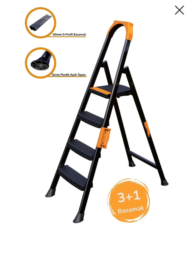 Strong and Stable Ladder – Rustproof Metal Materials and Easy to Store (4 Steps) - Image 2