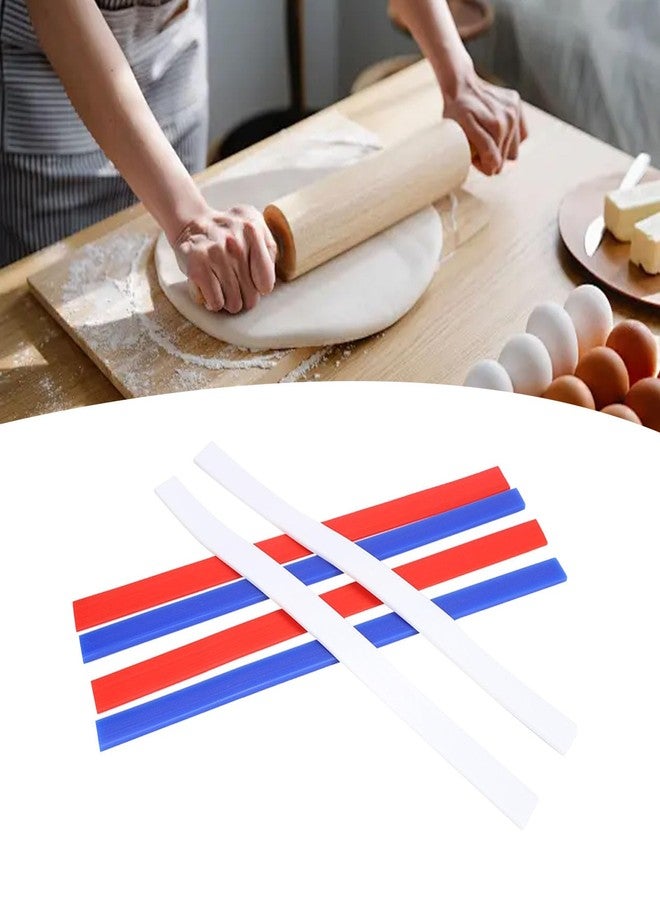 Kodrily Rolling Pin Guides, 6Pcs Silicone Measuring Dough Strips, 15in Length Dough Thickness Guides, Non Stick Baking Strips Professional Leveler Sticks Tool for Cookie Pie Baking - Image 3