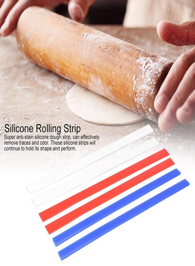 Kodrily Rolling Pin Guides, 6Pcs Silicone Measuring Dough Strips, 15in Length Dough Thickness Guides, Non Stick Baking Strips Professional Leveler Sticks Tool for Cookie Pie Baking - Image 4
