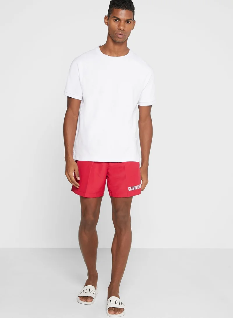CALVIN KLEIN Logo Double Waistband Swim Shorts
