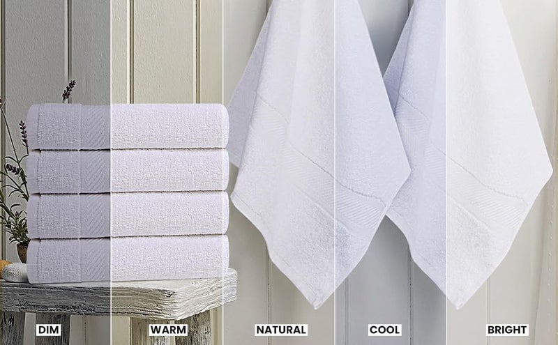 Utopia Towels 6 Pack Medium Bath Towel Set, 24 by 48 Inches, 500 GSM 100% Ring Spun Cotton, Lightweight and Highly Absorbent Quick Drying Premium Towels for Hotel, Spa and Bathroom, White - Image 5
