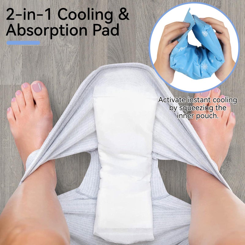 UHdod Postpartum Essentials Recovery Kit for Labor Delivery, Postpartum kit Gift Set for New Mom Includes Disposable Postpartum Underwear, Instant Ice Pads, Cooling Spray, Soothing Liners, Peri Bottle - Image 5