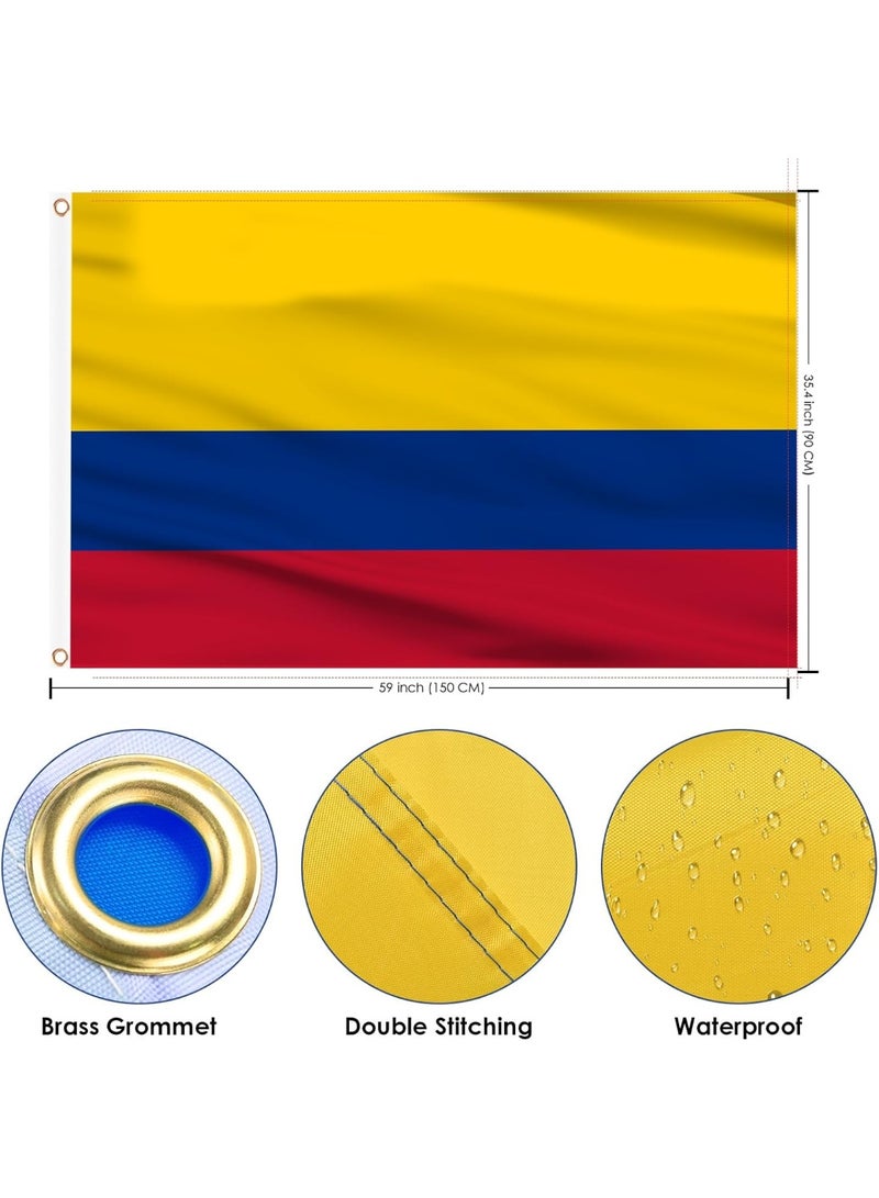 Colombia Flag 3×5 Ft – Polyester Banner with Grommets for Outdoor & FIFA World Cup 2026 Decor ⚽🇨🇴 - Image 2