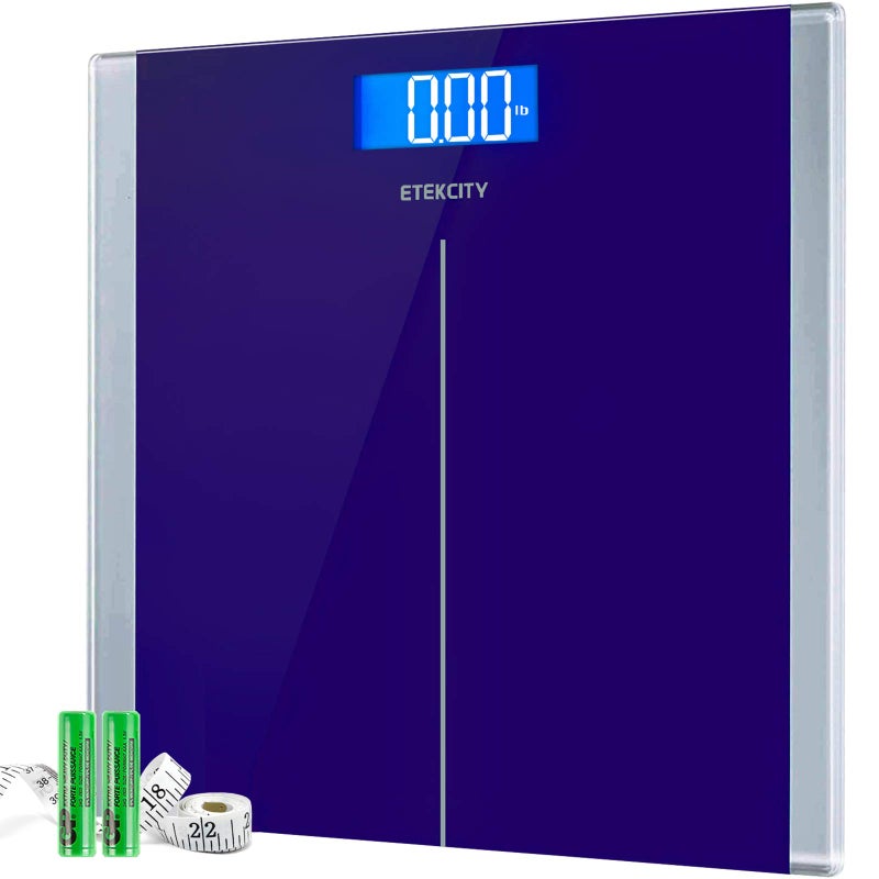 Etekcity Scale for Body Weight, Bathroom Digital Electric Scale for People, Measures Weight up to 400 lbs, Blue - Image 1