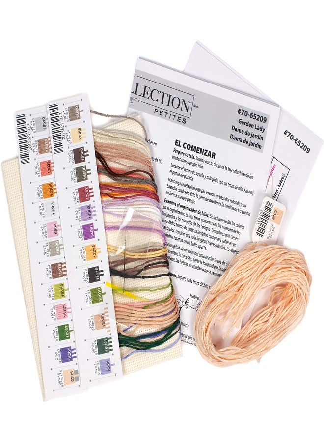 Dimensions 70-65209 Garden Lady Counted Cross Stitch Kit, 18 Ivory Aida, 5'' x 7" - Image 2