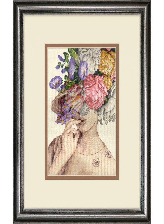 Dimensions 70-65209 Garden Lady Counted Cross Stitch Kit, 18 Ivory Aida, 5'' x 7" - Image 4