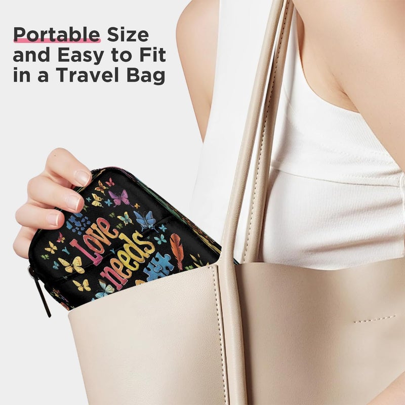 Word Color Autism Pill Case Travel Pill Organizer Weekly 7 Day Portable with Zipper Medicine Box Pill Case for Vitamins, Birth Control,Fish Oils,Medication, Supplements - Image 5