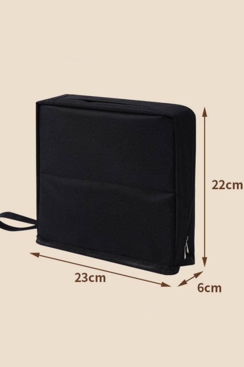 Cosmetic Bag,Makeup Bag, Pencil case Stationery pouch Toiletry Bag,Large capacity toiletry bag travel bag with phone holder , multifunctional stationery bagfor Men and Women Waterproof Travel Cosmetic Bag Bathroom Storage Bag，Spacious Compartmentalized Makeup Case，Daily & Travel Makeup Organizer Pouch（black) - Image 3