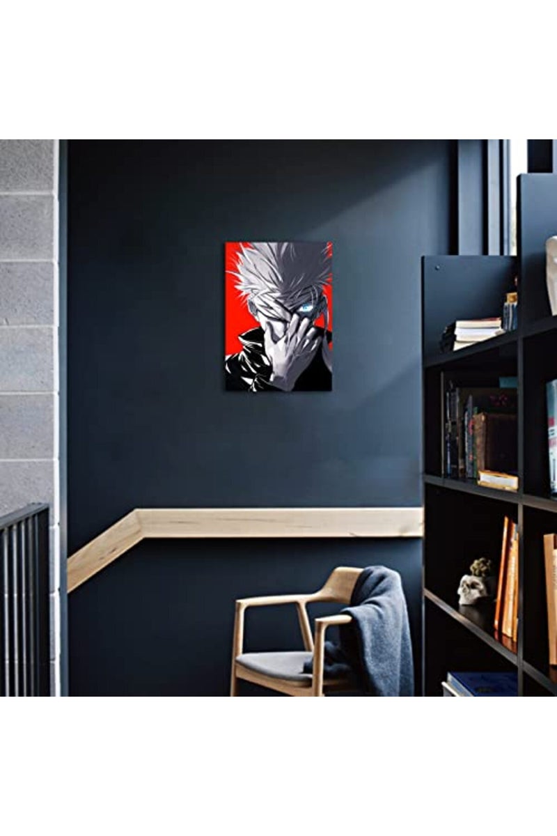 MINIBIRD NESTLDEC Anime Jujutsu Kaisen Poster Gojo Satoru Canvas Wall Art HD Print Painting Room Decoration Boy Gift 12X16.5inch (Unframed, M-G-01) - Image 2