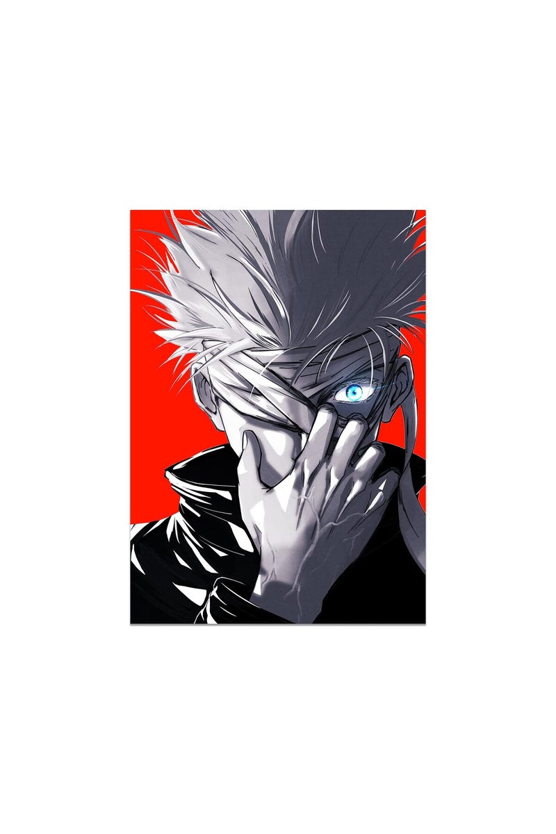MINIBIRD NESTLDEC Anime Jujutsu Kaisen Poster Gojo Satoru Canvas Wall Art HD Print Painting Room Decoration Boy Gift 12X16.5inch (Unframed, M-G-01) - Image 1