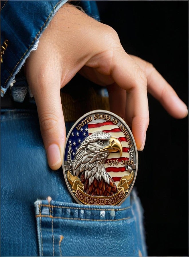 NUJOLI America 250 Merchandise, USA 250th Anniversary Commemorative Coin, 1776-2026 Challenge Coin for Collectors Patriots - Image 4