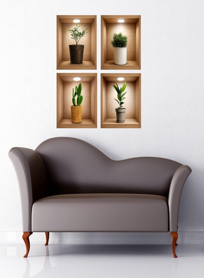 VINSU 3D Wall Stickers for Home Décor – Removable & Easy to Apply Wall Decals for Every Room - (Pack of 4) (Grass) - Image 4