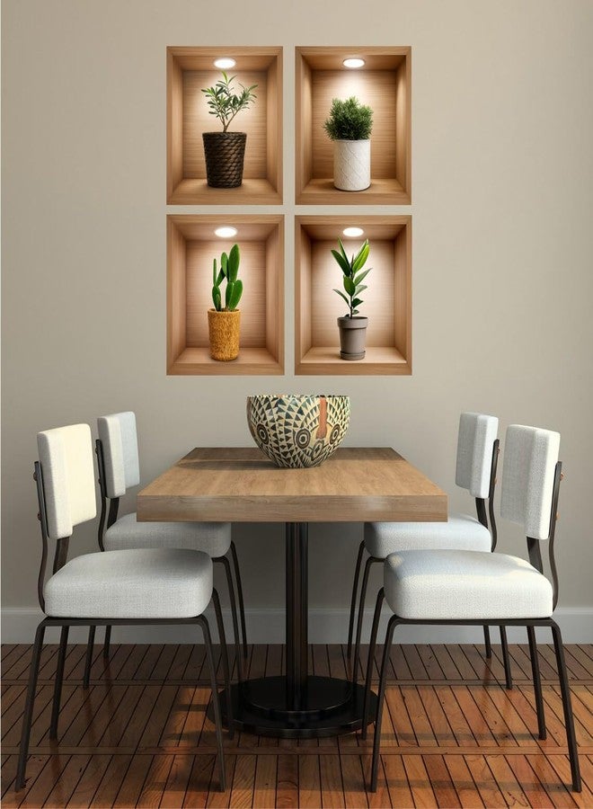 VINSU 3D Wall Stickers for Home Décor – Removable & Easy to Apply Wall Decals for Every Room - (Pack of 4) (Grass) - Image 3