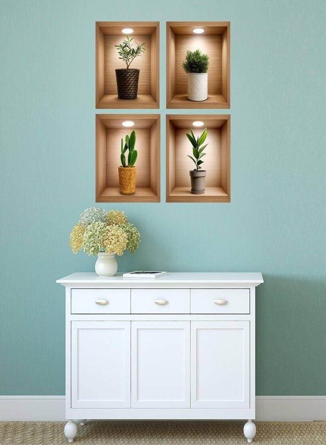VINSU 3D Wall Stickers for Home Décor – Removable & Easy to Apply Wall Decals for Every Room - (Pack of 4) (Grass) - Image 2