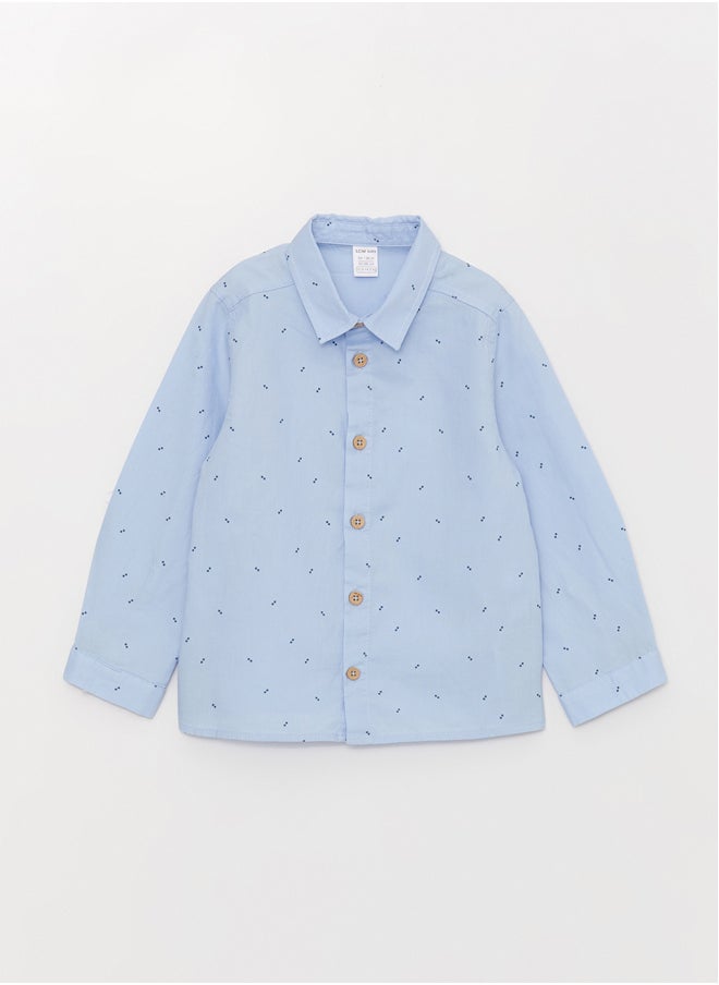 LC WAIKIKI Long Sleeve Patterned Baby Boy Shirt and Bowtie 2-Pack Set  - Image 2