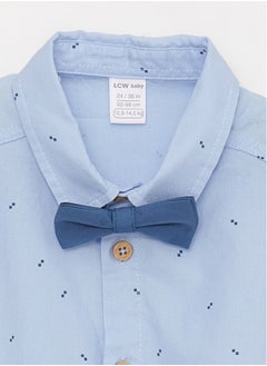 LC WAIKIKI Long Sleeve Patterned Baby Boy Shirt and Bowtie 2-Pack Set  - Image 3