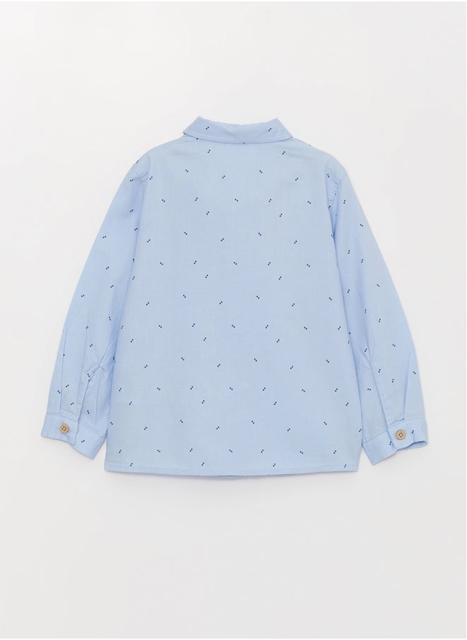 LC WAIKIKI Long Sleeve Patterned Baby Boy Shirt and Bowtie 2-Pack Set  - Image 4