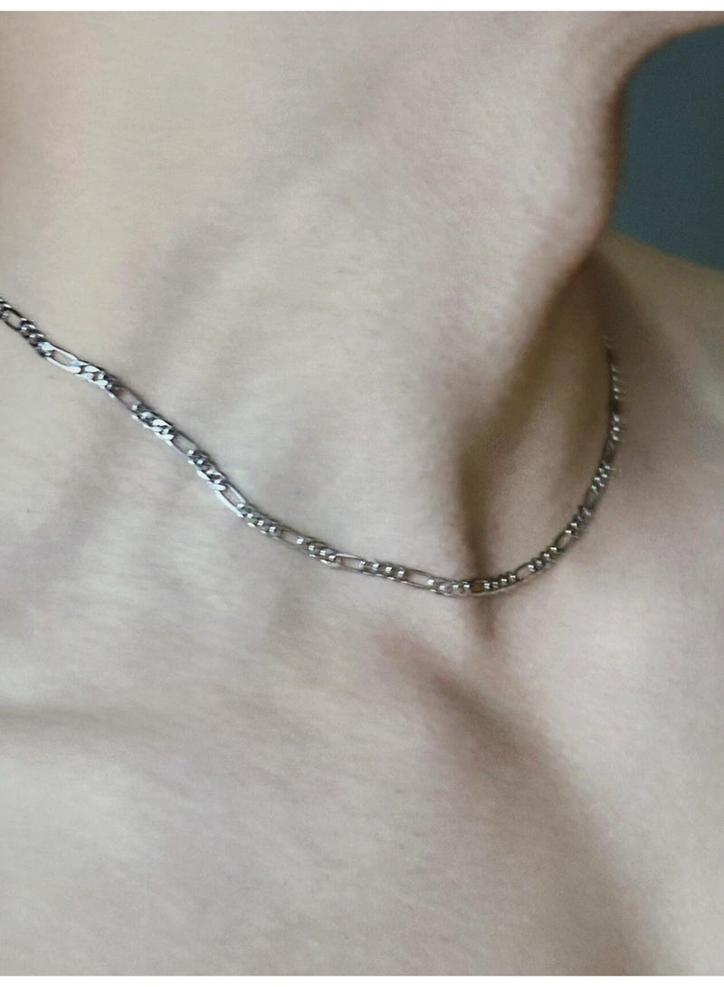 Men's Silver Chain Stainless Steel Necklace Chain Cool Diamond Cut Cuban Chain Men's Hip-Hop Jewelry - Image 4