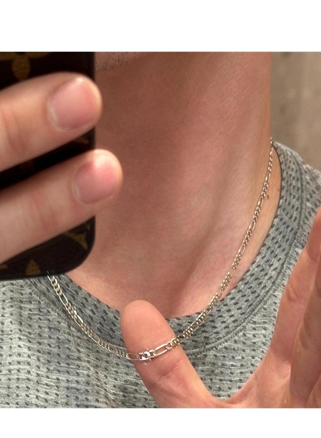 Men's Silver Chain Stainless Steel Necklace Chain Cool Diamond Cut Cuban Chain Men's Hip-Hop Jewelry - Image 5