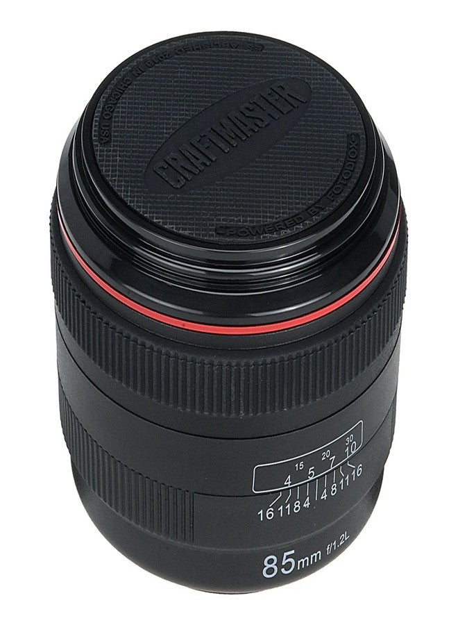 Fotodiox CraftMaster LenzCoaster - Premium Quality Camera Lens Replica that doubles as set of 5 drink coasters with silicone padding; Black with Black Interior - Image 3