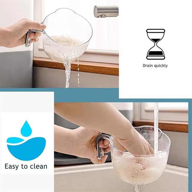 TRADY TRADY 10KG MultiFunction Grain Dispenser Airtight Rice Storage Container with Visual Scale Window Easy Rotary Dispensing MoistureProof PestResistant Food Organizer for Kitchen Countertops  - Image 5