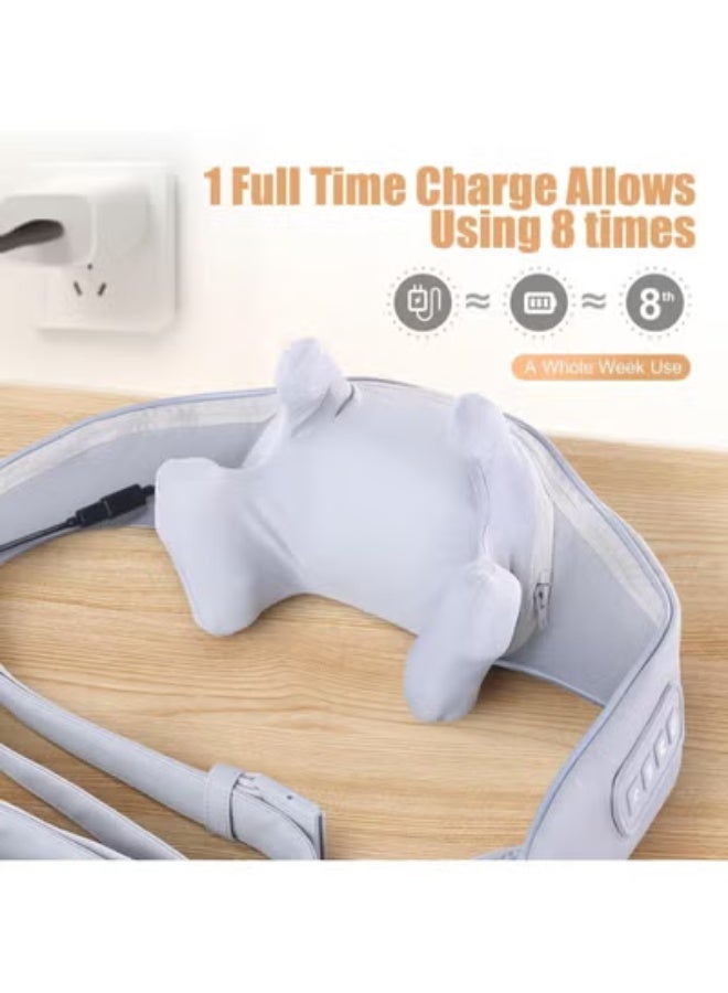 Electric Shiatsu Massager - Cordless Back & Neck Massager with Heat - Deep Tissue 3D Kneading Massage Pillow for Daily Pain Relief - Image 3