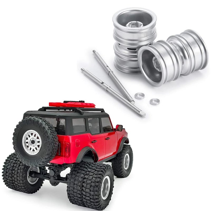 RCHUBAM RC Rear Wheel Rims with CVD Drive Shaft for 1/24 Axial SCX24 Deadbolt Bronco C10 RC Crawler Car - Image 1