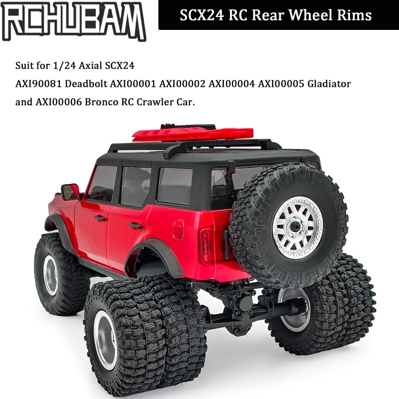 RCHUBAM RC Rear Wheel Rims with CVD Drive Shaft for 1/24 Axial SCX24 Deadbolt Bronco C10 RC Crawler Car - Image 5