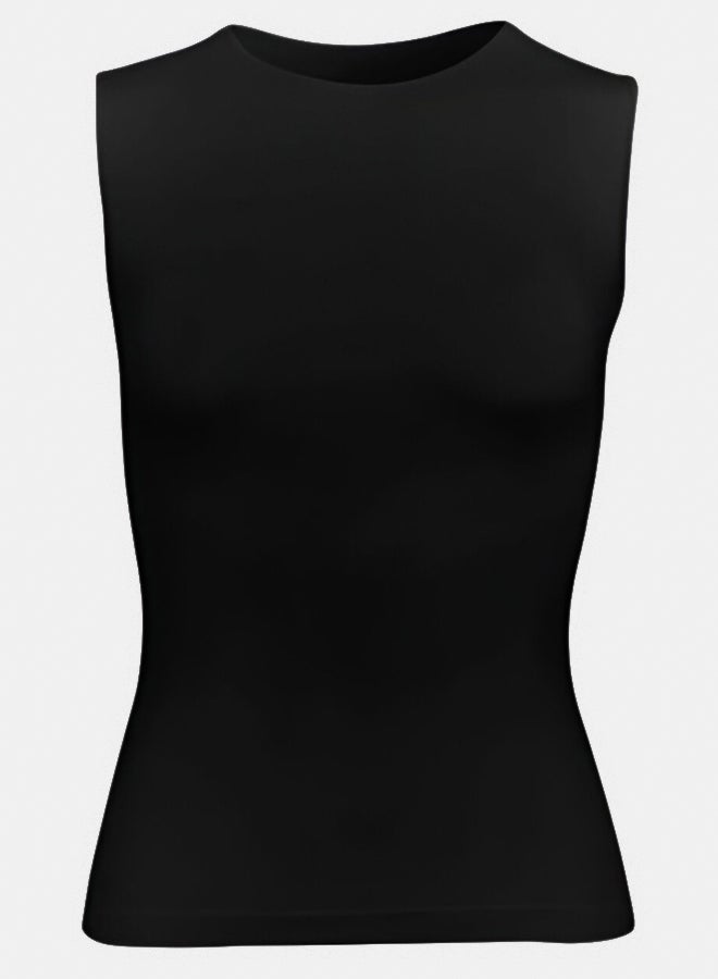 Silvy Lycra Bianca Top Sleeveless Round Neck For Women - Image 1