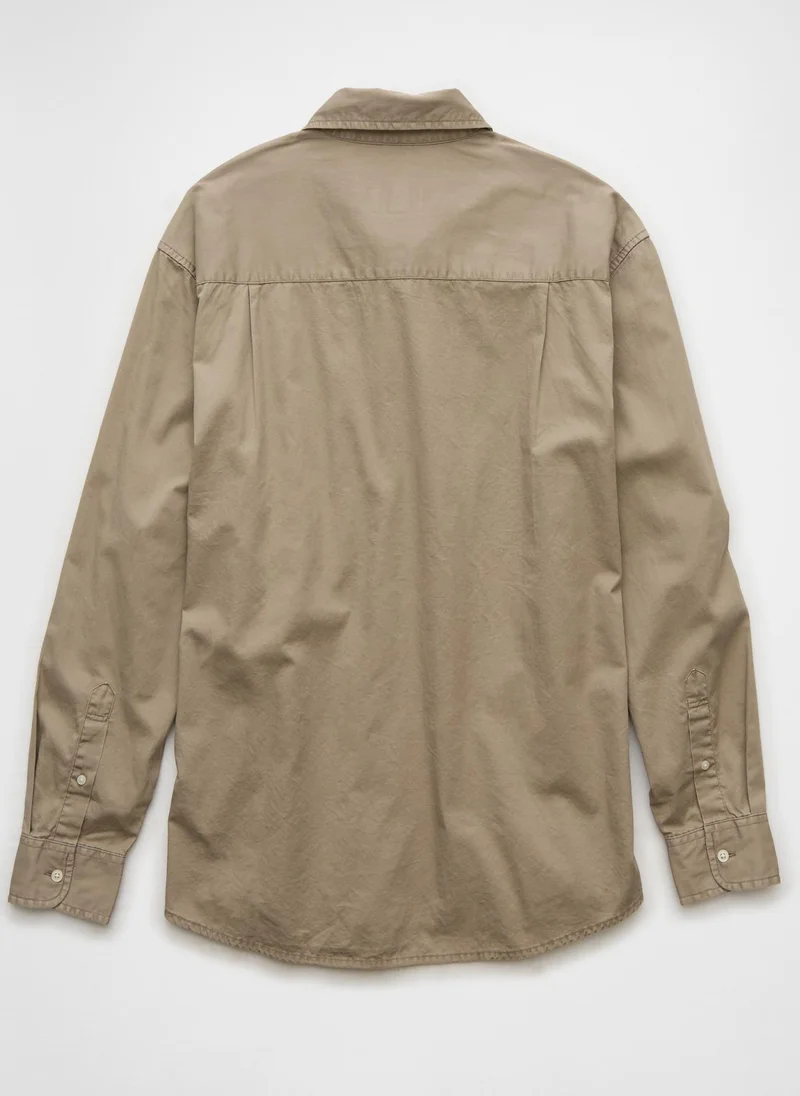 American Eagle Pocket Detail Button Down Oxford Shirt
