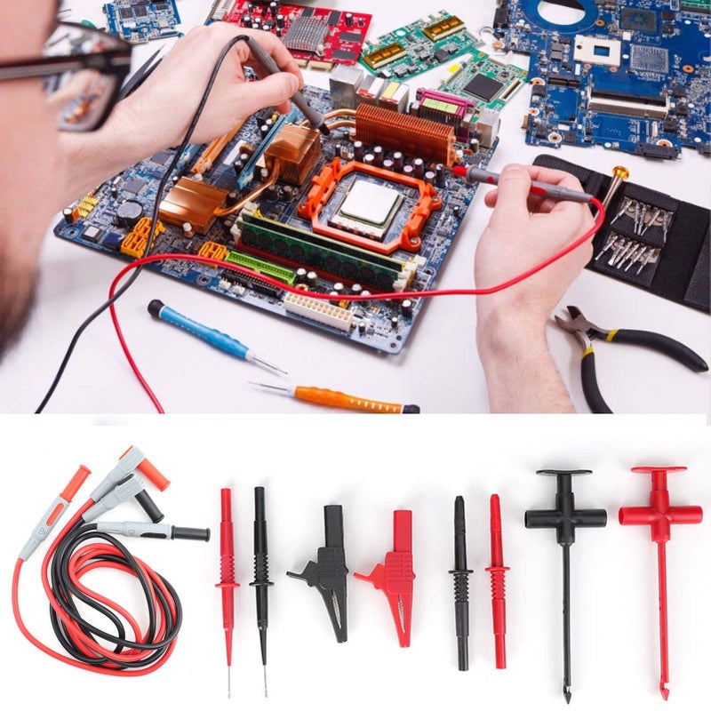 Multimeter Test Leads Kit with Banana Plugs for Auto Telecom Industry Cable Testing - Image 3