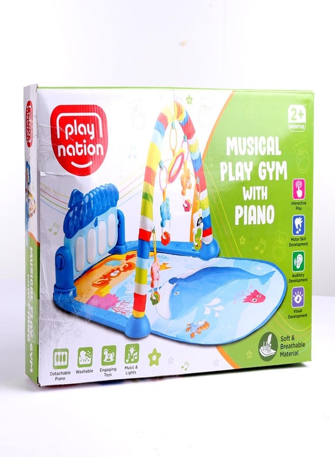 Dorytoys Dorytoy Baby Activity Play Gym Mat with Hanging Toys, Musical Infant for Newborn Babies, Soft Crawling & Tummy Time Center, Educational Fitness for Toddlers - Image 3