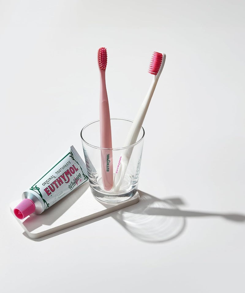 Euthymol Whitening Toothbrush (Pink), Compact Small Full Head, High-Strength Micro Soft bristles, Deep Cleaning, Sensitive Gums Teeth, Daily Oral Enamel Dental Care-4 Packs - Image 5