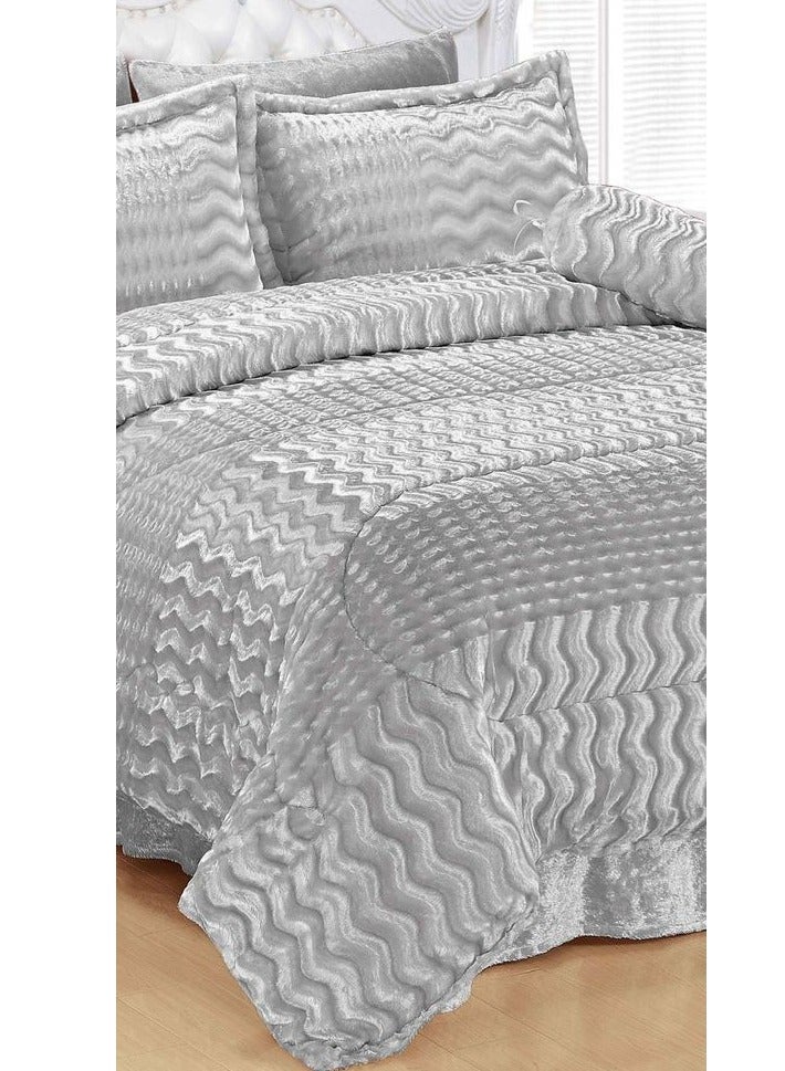 MingLi Luxurious double bed sheet made of soft velvet with an exclusive and attractive design, size 240*260 cm - Image 3