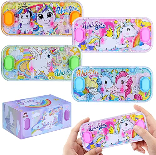 SevenQ Handheld Water Games for Girls 4 Packs Cute Theme Toss Ring Aqua Toy for Kids Stocking Stuffers - Image 1
