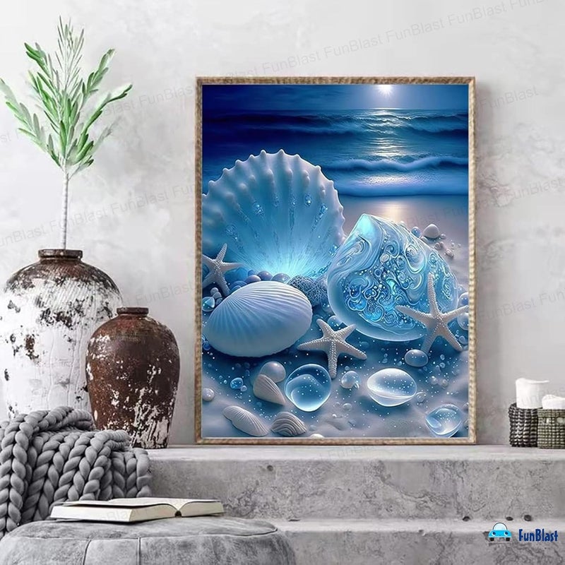 FunBlast 5D Diamond Painting Kit Includes Colourful Diamonds Tools Accessories DIY Art Craft Kit for Kids Adults Suitable for Home Leisure and Wall Decoration Coral Reef 30 X 40 Cm - Image 5