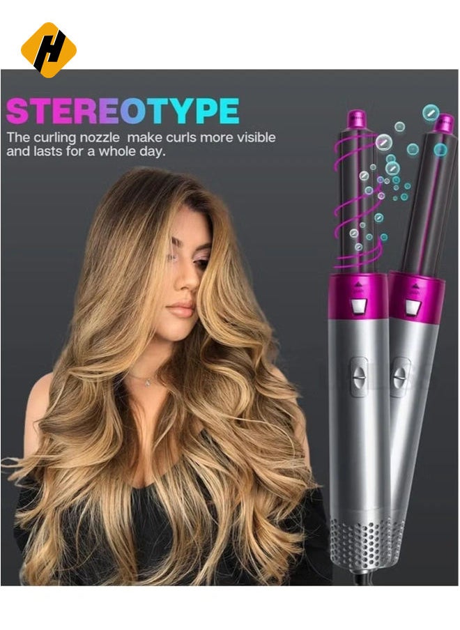 HuHa Styler 5 in 1 Hair Dryer Hot Air Brush Styler Negative ​Ion Hair Straightener Volumizer Hair Curler Hot Air Wrap Comb Brush(UK)  - Image 3