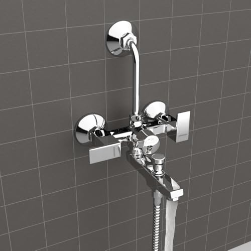 Johnson Bathrooms Johnson Nova Wall Mixer 3 in 1 with Bend Pipe | Space Saving and Durable| Versatile and Sleek Design| Faucet for Kitchens and Bathrooms| Provision for Hot & Cold Water| 10 Years Warranty - Image 1