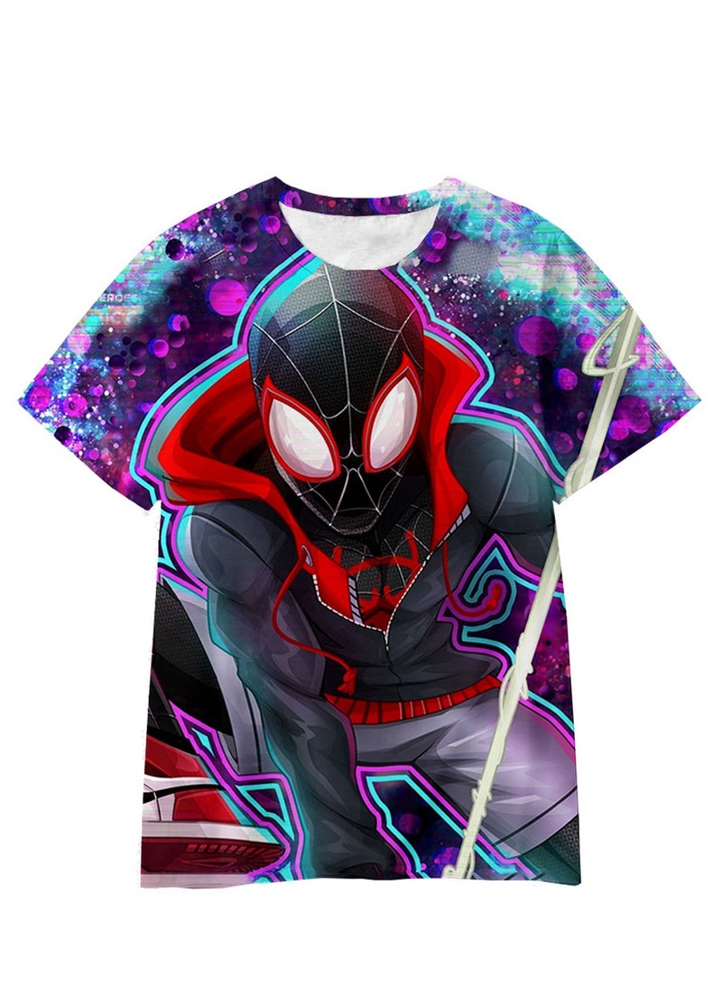 Spider-Man Across the Universe Handsome Loose Pullover T-shirt 3D digital printing personalized breathable T-shirt  - Image 1