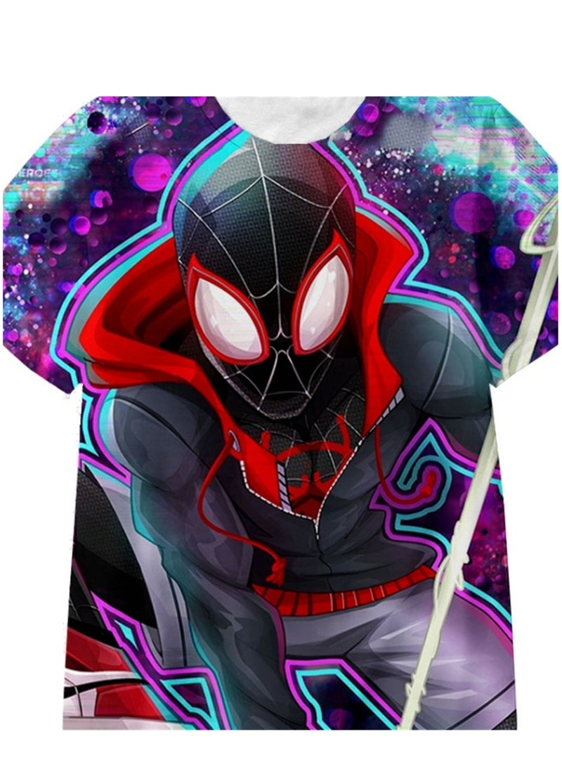 Spider-Man Across the Universe Handsome Loose Pullover T-shirt 3D digital printing personalized breathable T-shirt  - Image 2