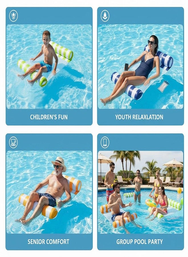 Auspicious Rain 8 Pack Pool Hammock Upgrated Water Pool Floats, 4-in-1 (Hammock, Saddle, Lounge Chair, Drifter) Multi-Purpose Water Pool Float, Non-Stick PVC Material - Image 4
