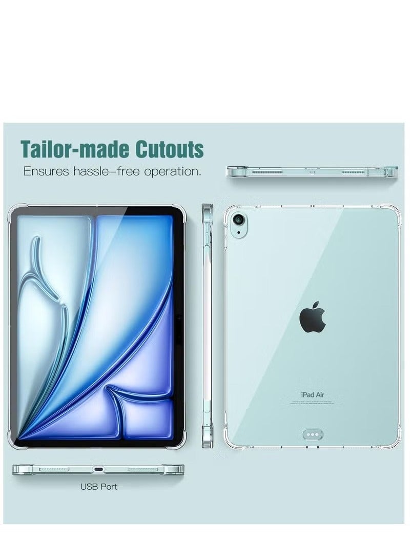 Compatible with IPad Air 11 Inch (M2) 2024 Case Ultra Clear Soft Flexible Transparent TPU Skin Bumper Back Cover Shell for IPad Air 11 - Image 1