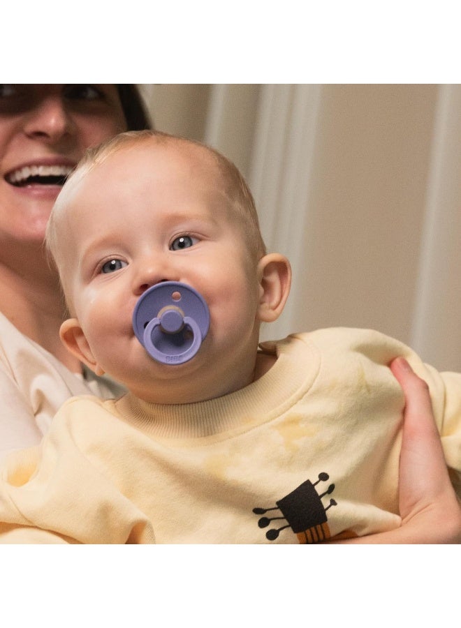 Bibs Colour Collection Pacifiers, Natural Rubber Baby Pacifier, Set of 2 BPA Free Pacifiers, Made in Denmark, 0+ Months (Pack of 2), Vanilla/Cloud - Image 5