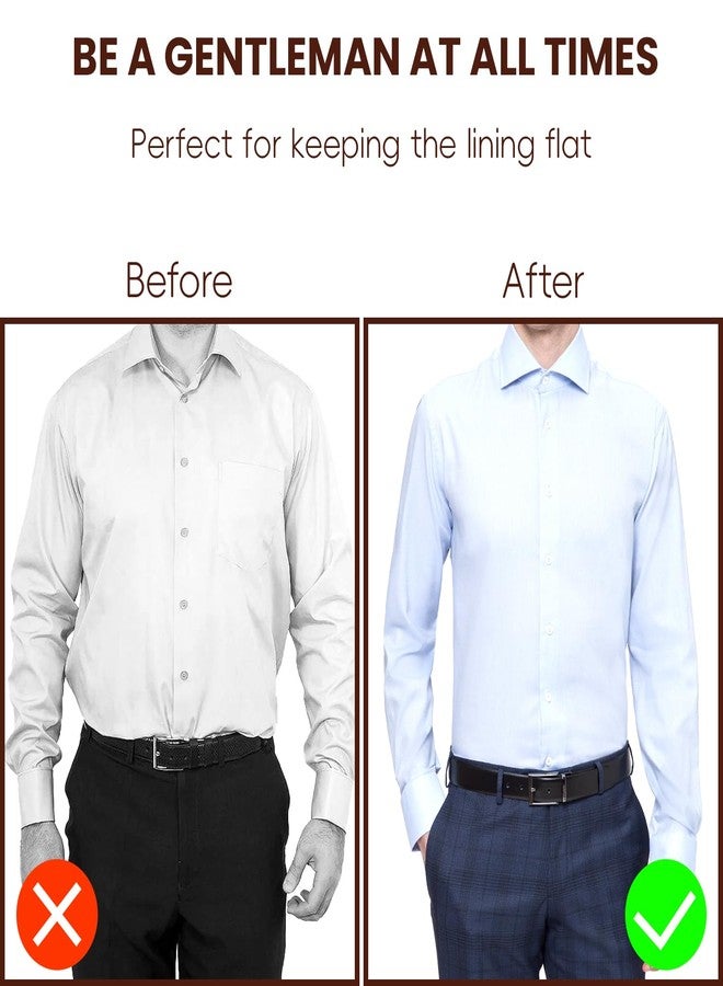 Linemoon Shirt Stays for Men Adjustable Elastic Dress Shirt Garters Holder Straps with Non-slip Clips (1 Pair, Black) - Image 5