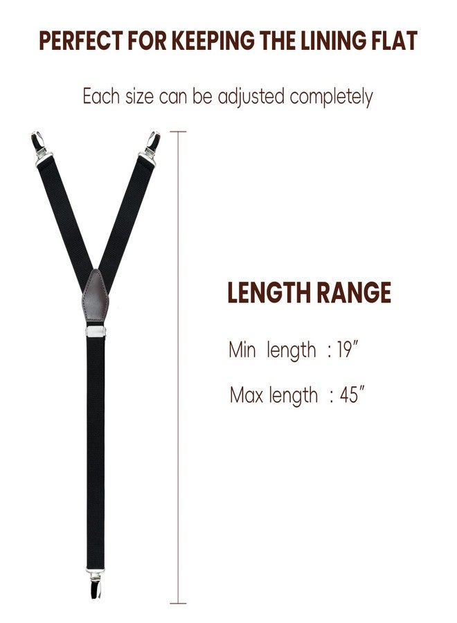 Linemoon Shirt Stays for Men Adjustable Elastic Dress Shirt Garters Holder Straps with Non-slip Clips (1 Pair, Black) - Image 2