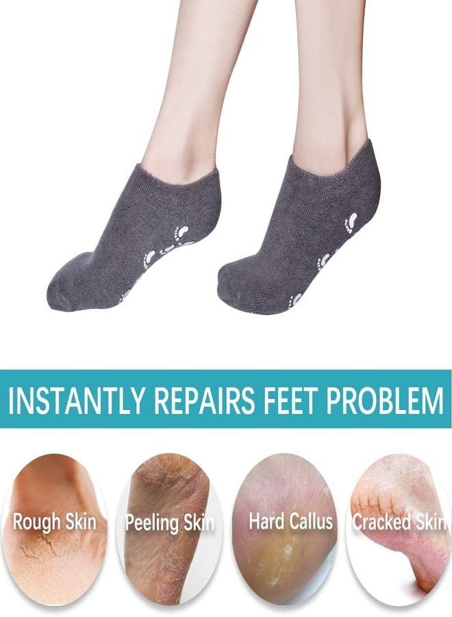 Maharsh Pink Soften Moisturising Spa Comfy Recovery Foot Hand Care Gel Socks and Gloves (Grey) - Image 2