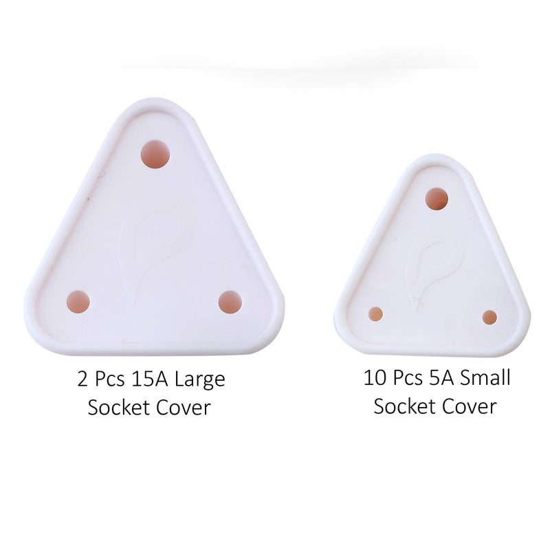 INOVERA (LABEL) Inovera Combo Of Baby Safety Adjustable Locks Straps&Electric Socket Plug Cover Guards (10 Straps,12 Socket,Made In India),White,Pack of 1 - Image 3